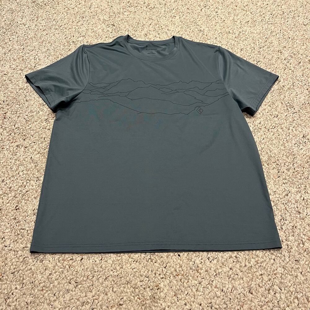 Black Diamond Genesis Tech Tee Mens L Short Sleeve Hike Gorpcore Athleisure